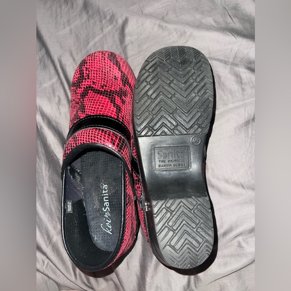 Koi Sanita Pink Snakeskin Clogs - Picture 4 of 5